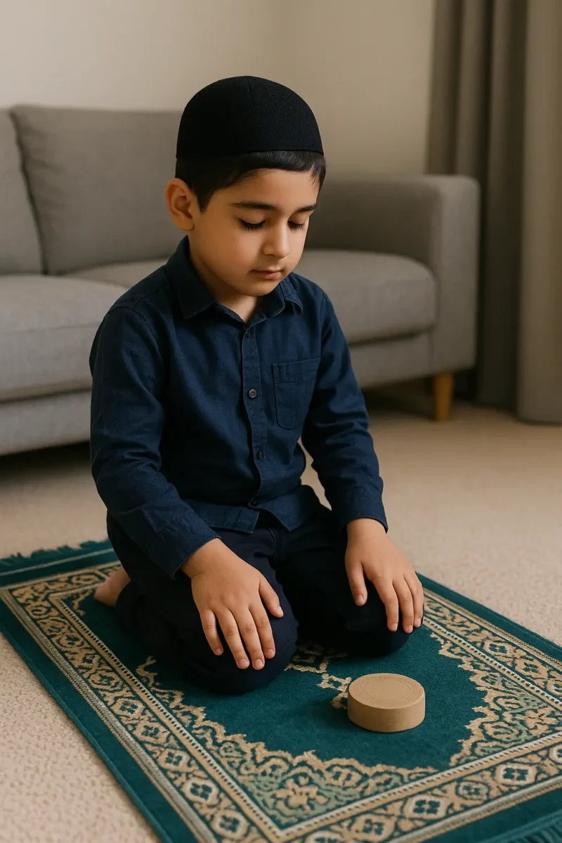 Shia Kid Offering prayer, Al Mehdi Online Quran Center UK